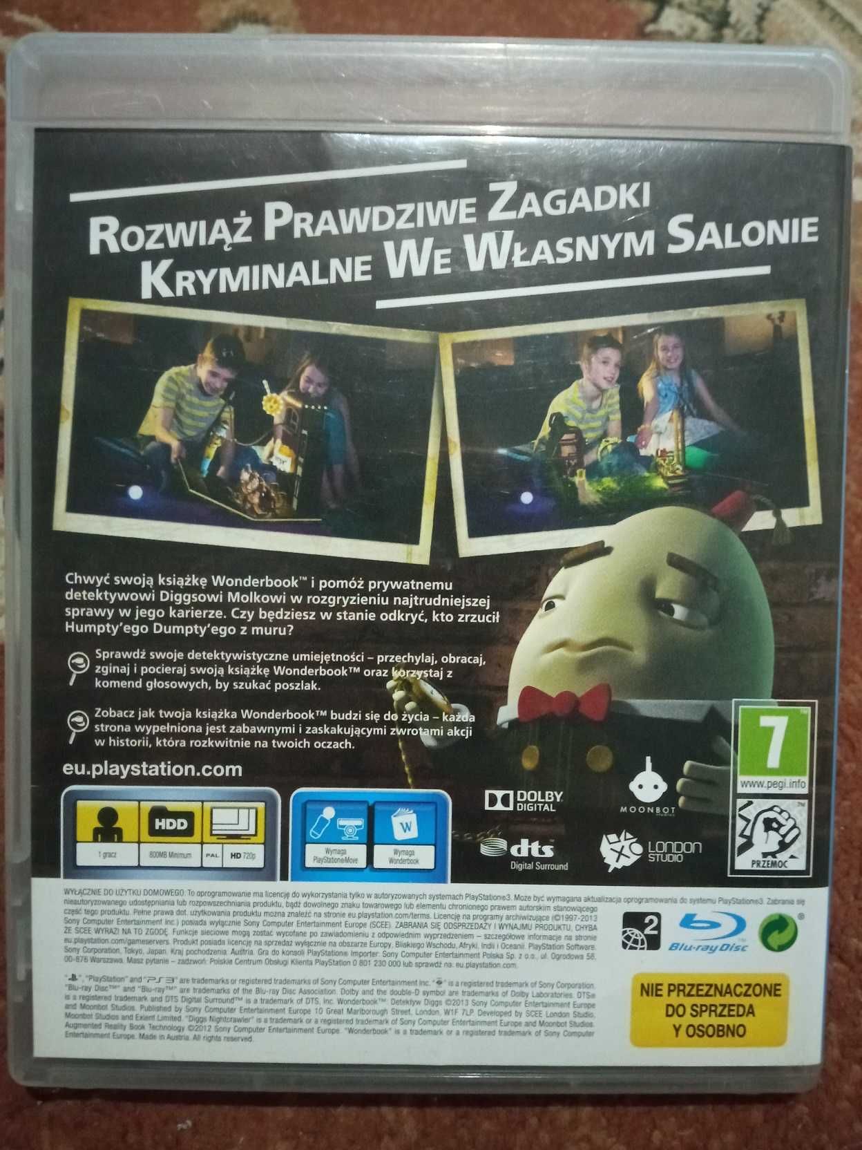 Gra DETEKTYW DIGGS po Polsku na PS3 do move wonderbook dla dzieci PL