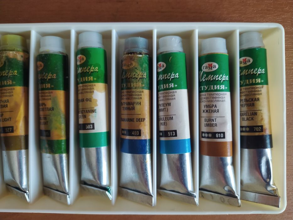 Фарби олійні художні темперні