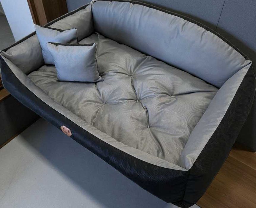 Legowisko dla psa 115x95 cm – Duże Szare Wodoodporne Wytrzymałe