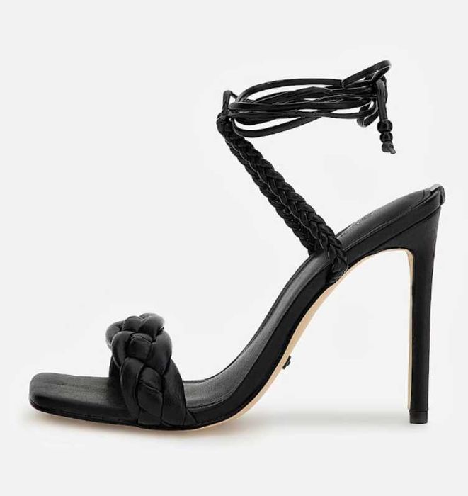 Sandały Szpilki Guess Czarne na Lato Wiązane Roz 40 Premium