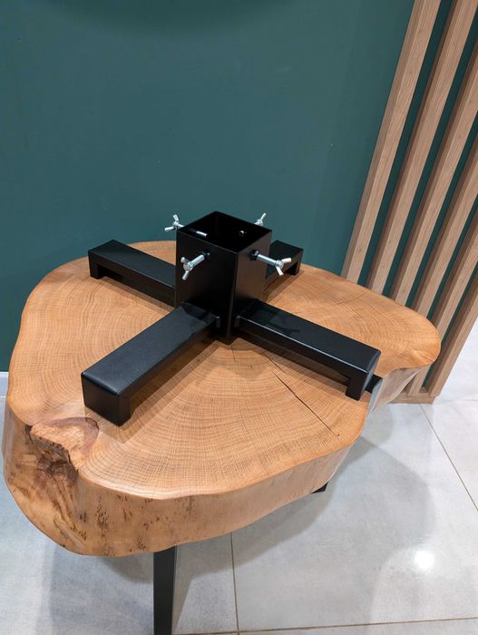 stojak choinkowy, stojak pod choinkę, duży bezowy, czarny