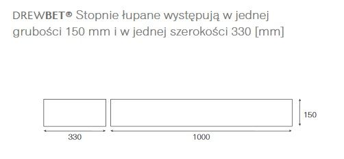 STOPIEŃ GŁADKI 330x100x150 kolor mieszany melanż jednolity KOSTKA