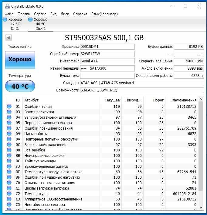 Жесткий диск 2.5" Seagate Momentus 500 Gb