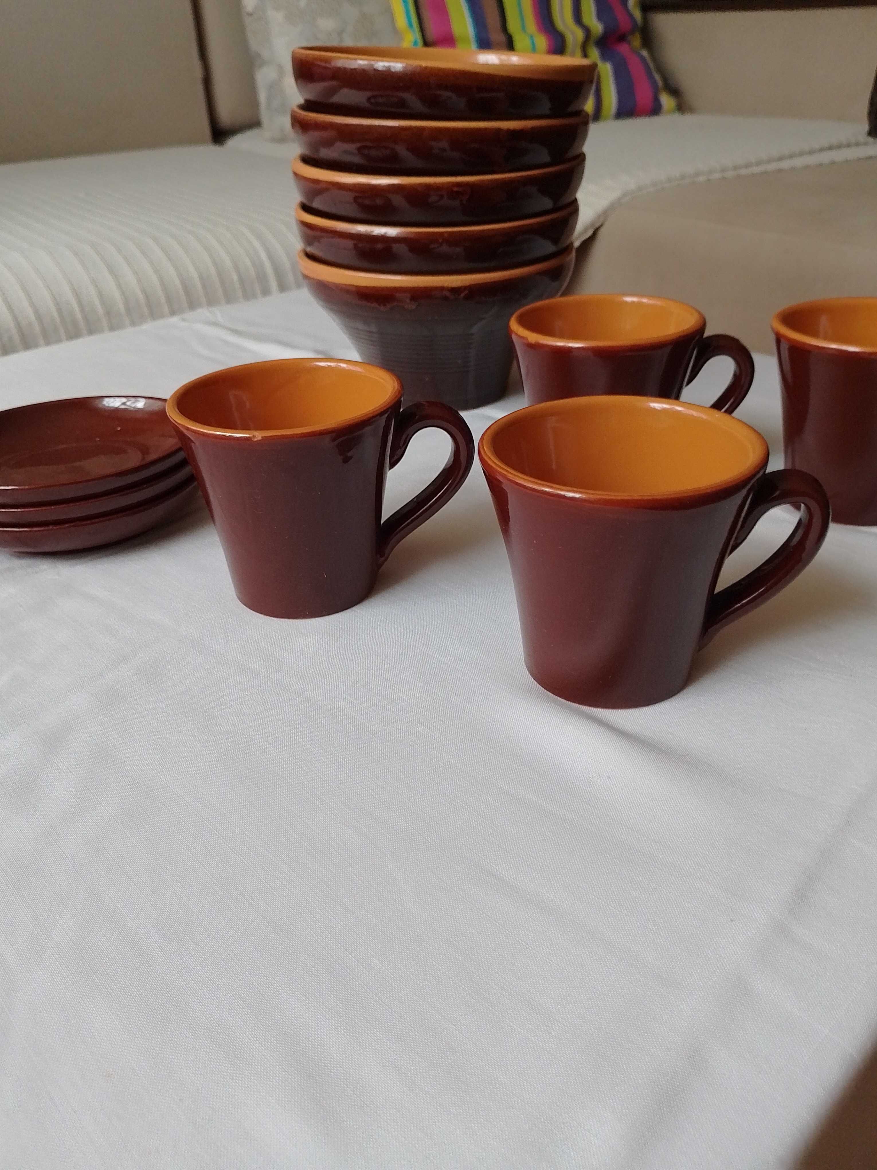 Продам краффтовый керамический кофейный сервиз