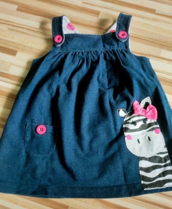 Sukienka ogrodniczka jeansowa roz 74