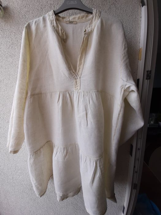 Żółta tunika 100% len Naïs uniwesalny