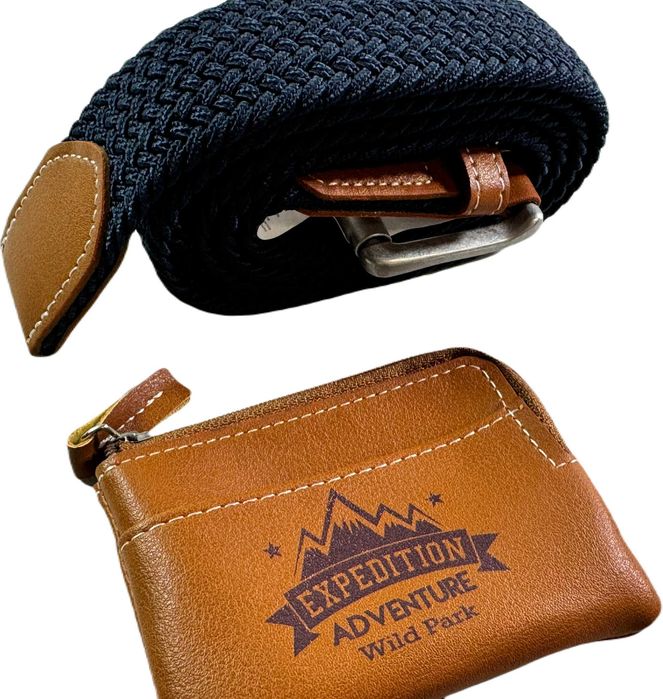 Zestaw Adventure Expedition Wild Pack pasek do spodni + portfel