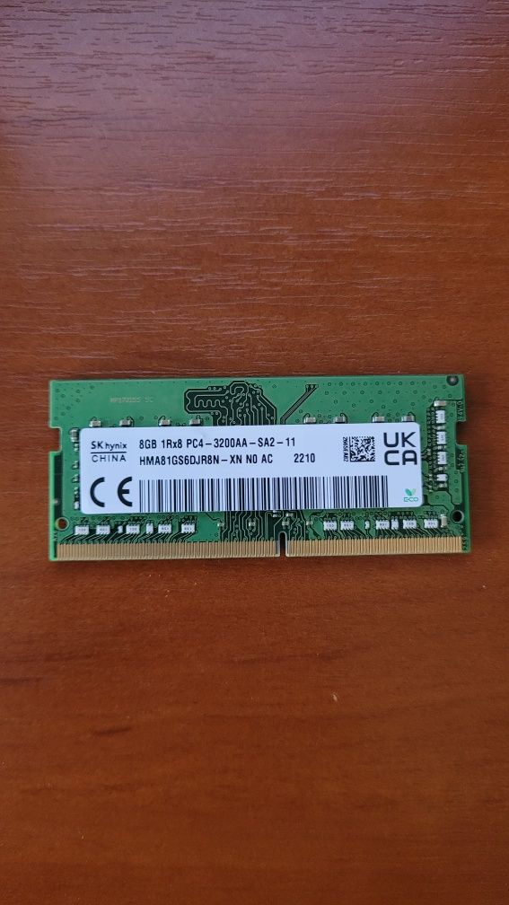 Пам'ять ddr4 8 GB 3200 Hynix до ноутбуку