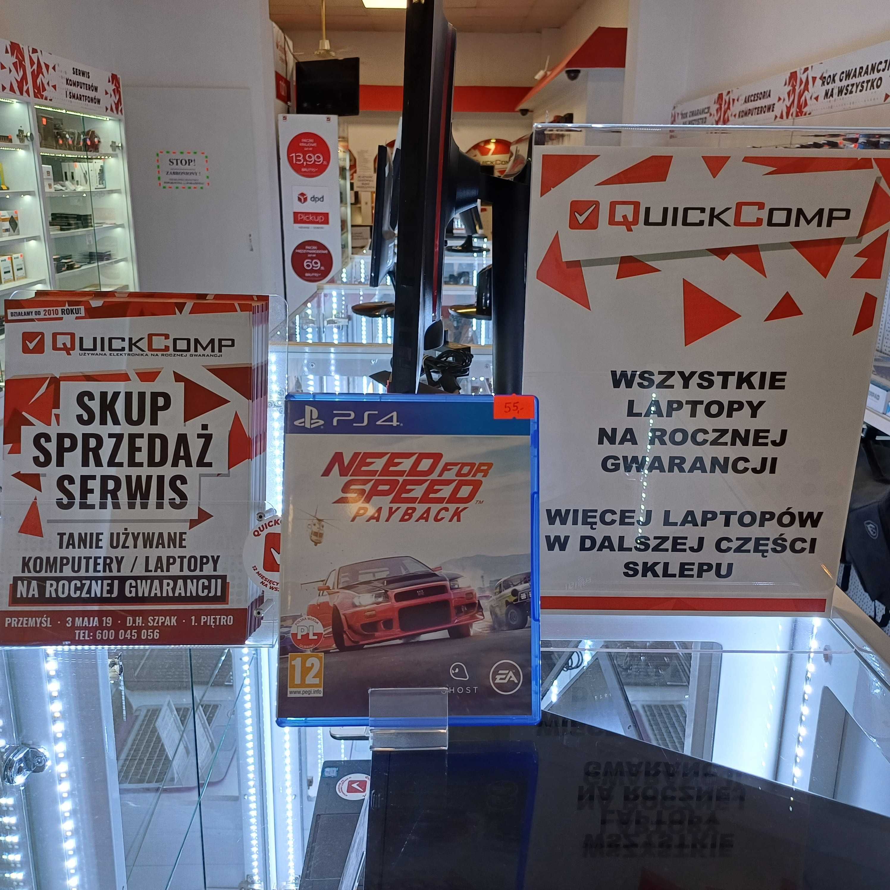 Gra PlayStation 4 PS4 / PS5 Need For Speed Payback Gwar 1 rok
