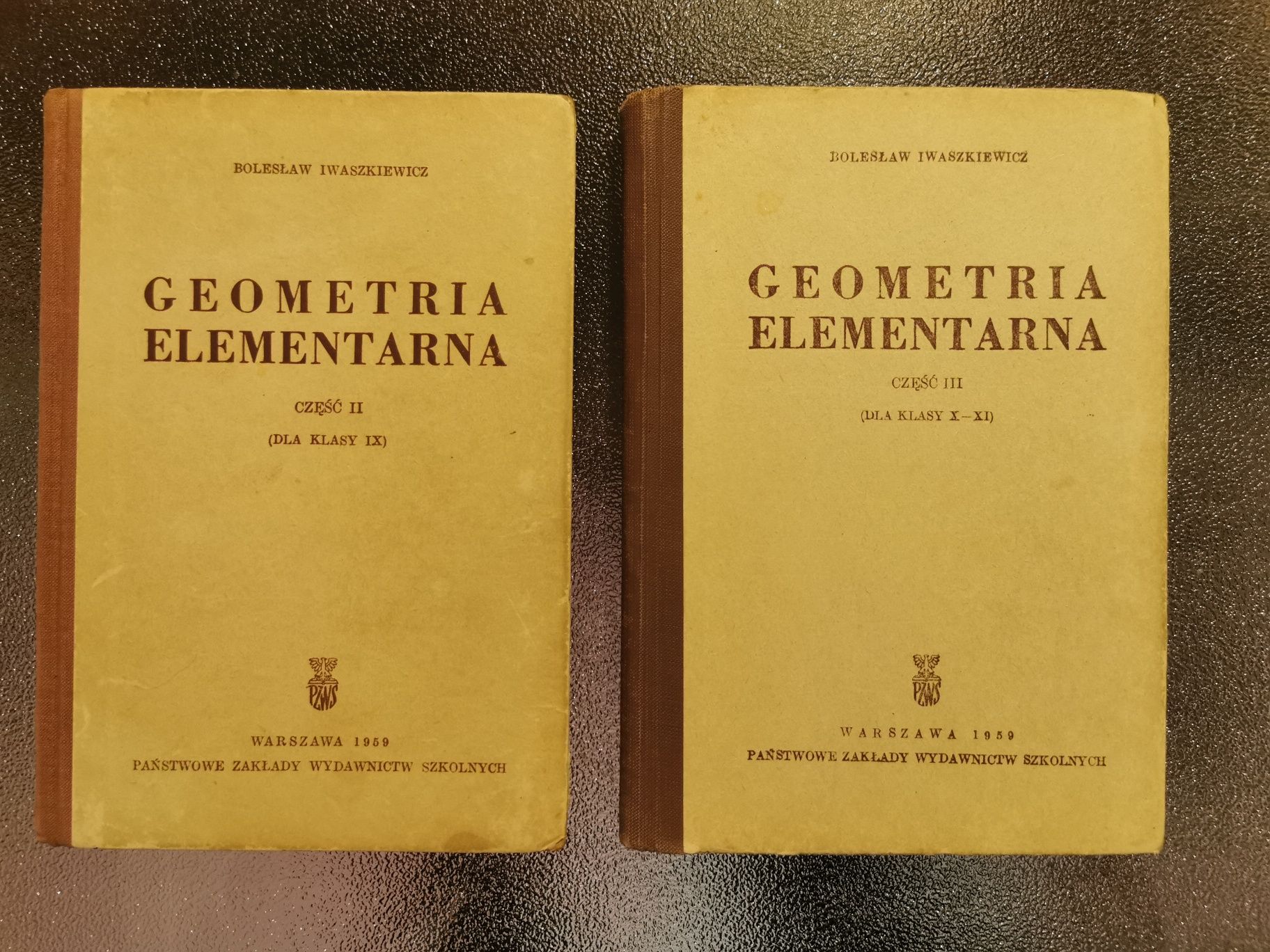 geometria elementarna Iwaszkiewicz cześć 2 i 3  1959