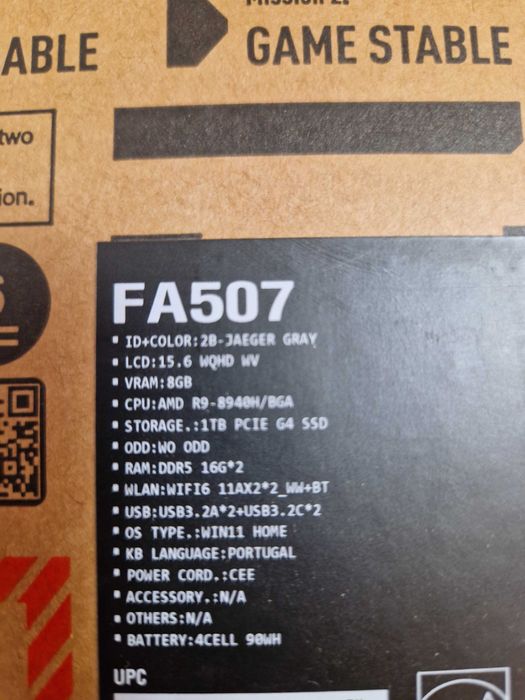 Portátil ASUS TUF Gaming A15