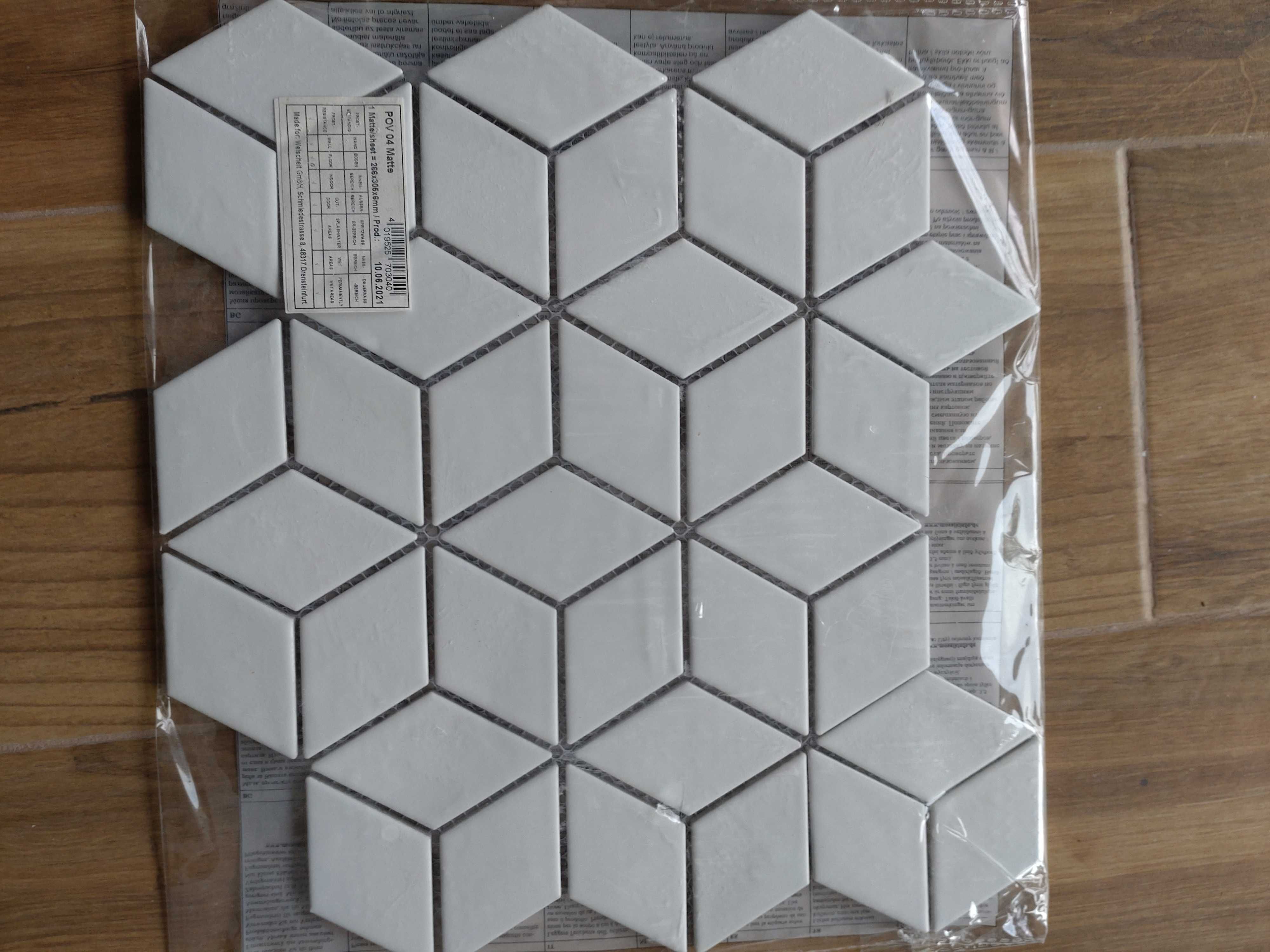 Mozaika ceramiczna - romb kostka