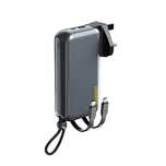 Ładowarka z powerbankiem Dudao K25/2in1/10000mAh z 3 wtyczkami - szara