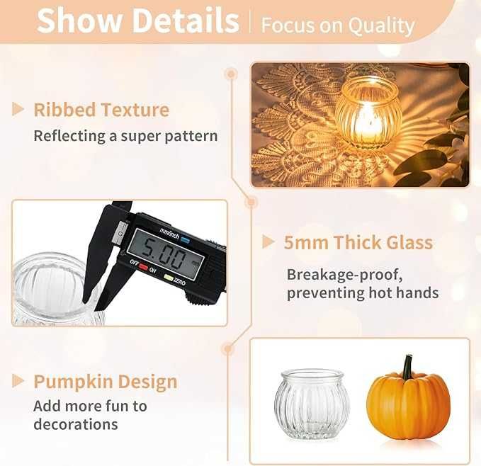 Szklane świeczniki do podgrzewaczy 12 sztuk przezroczyste