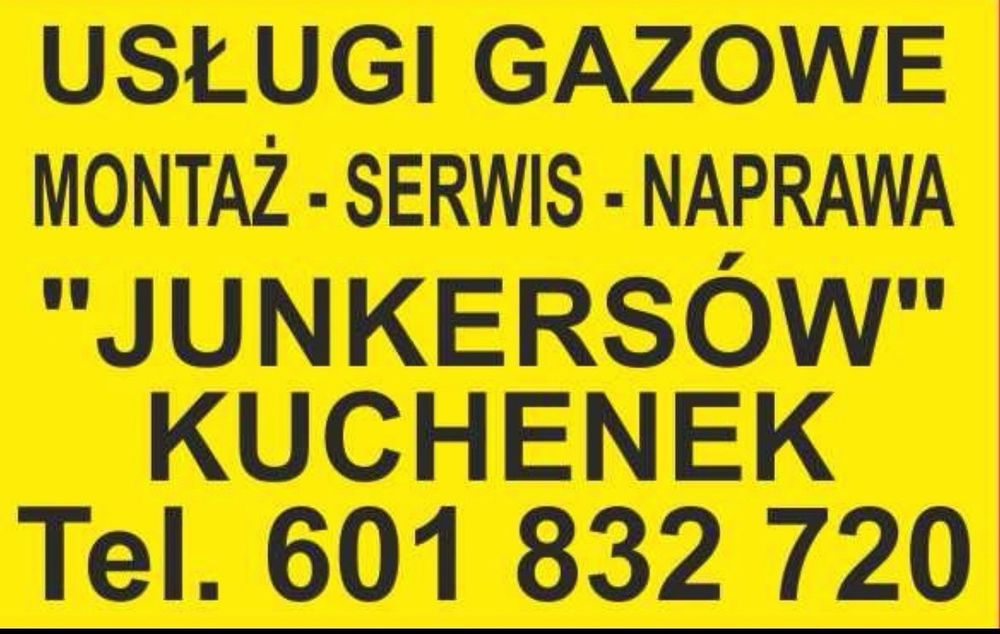 Gazownik Serwis naprawa junkersów piecyków pieców gazowych