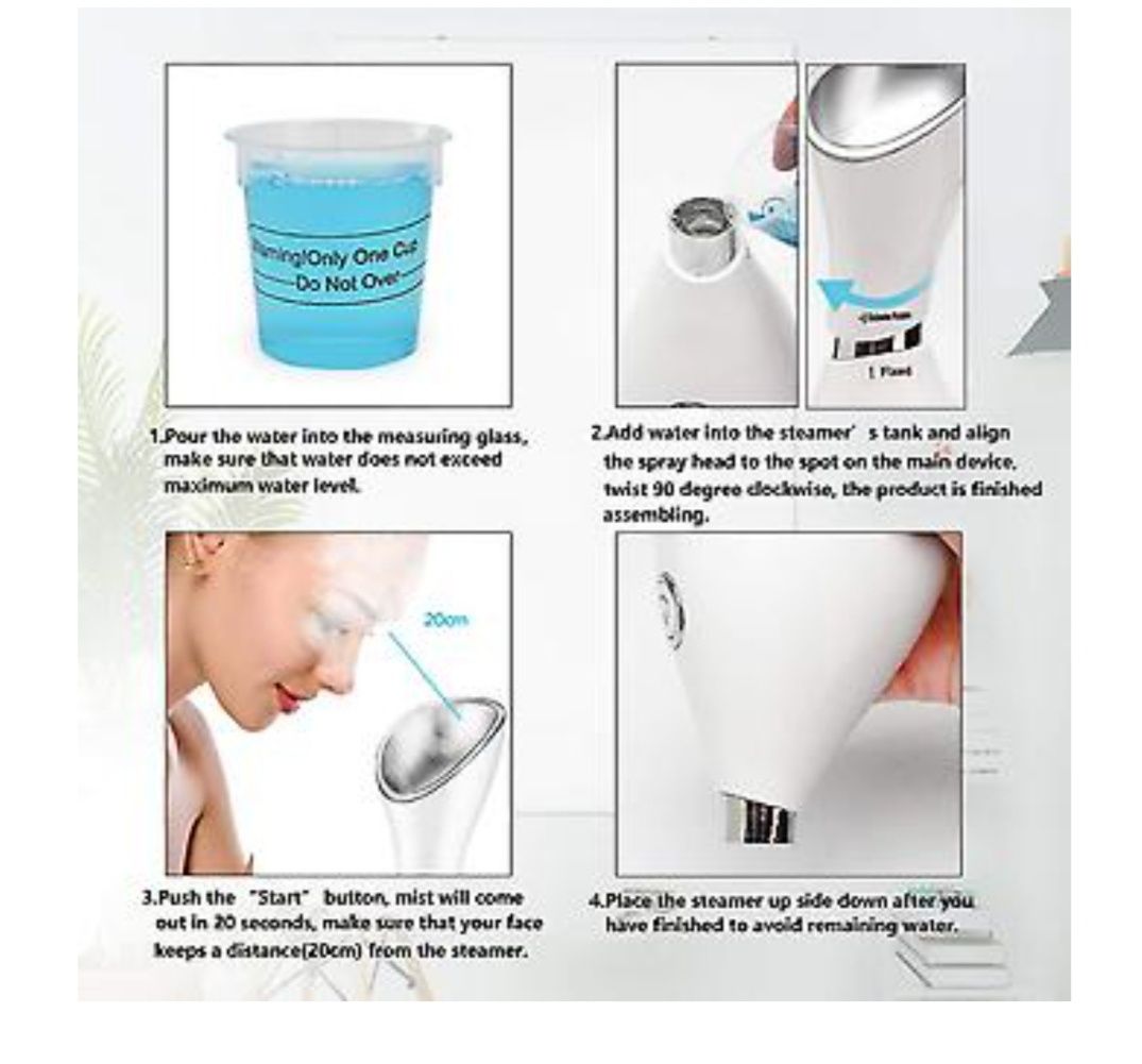 Tratamento facial Nano ionic vaporizador tratamento sauna