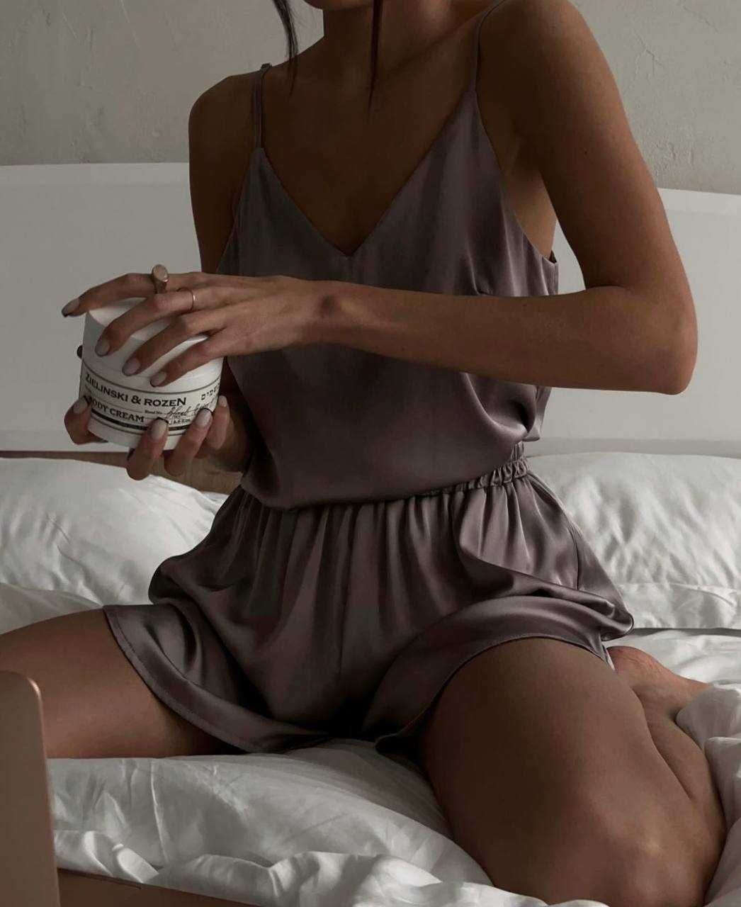 Жіноча піжама шовк  домашній комплект