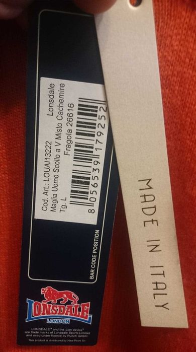 Sweterek kashmir+merynos firmy LONDSDALE Italy