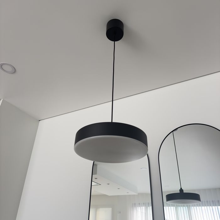 Candeeiro suspenso LED preto NOVO