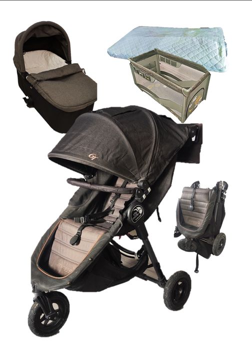 Wózek + gondola + łóżeczko + materac - pełna wyprawka dla malucha