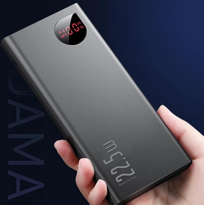 УМБ Baseus Adaman 10000mAh 22.5W з технологією QC3.0 та PD3.0 Чорний