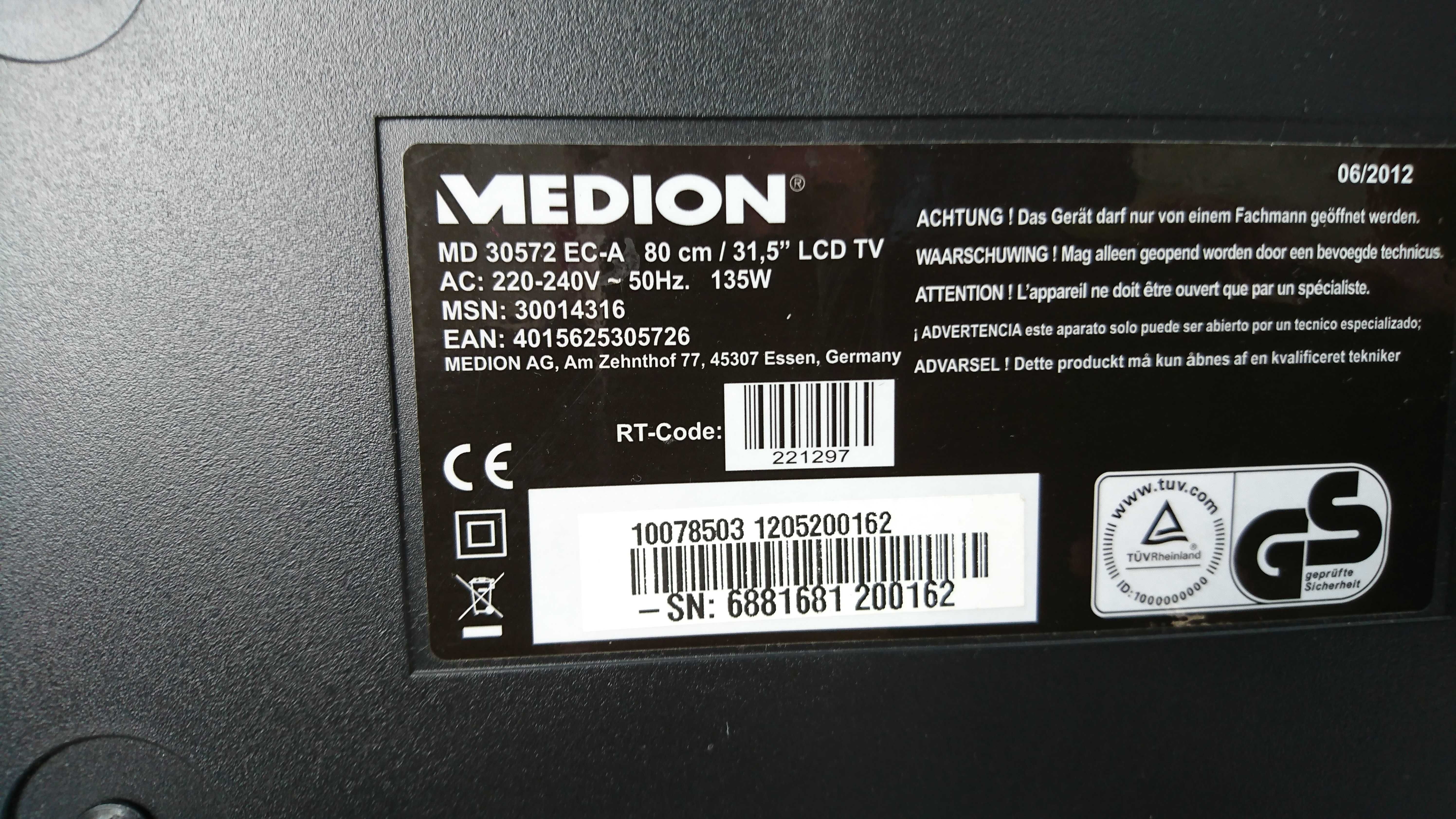 Телевізор LED MEDION MD 305 72EC-A 80cm/31,5