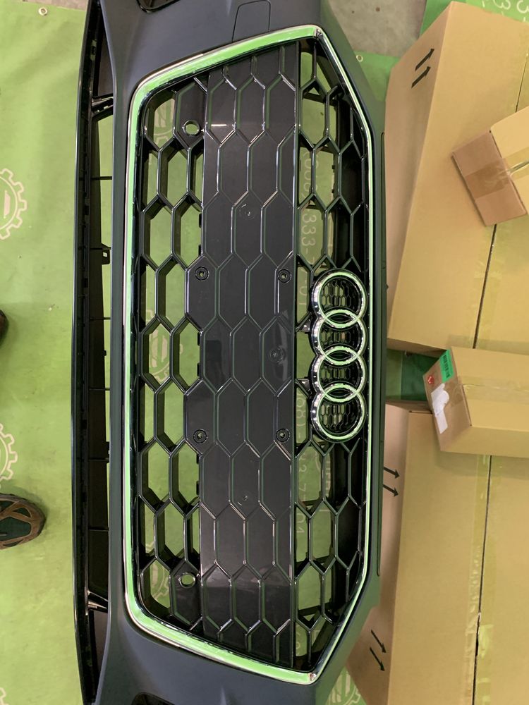 Бампер передній в зборі Audi a4 b9 рестайл 2020 2021 s line передний