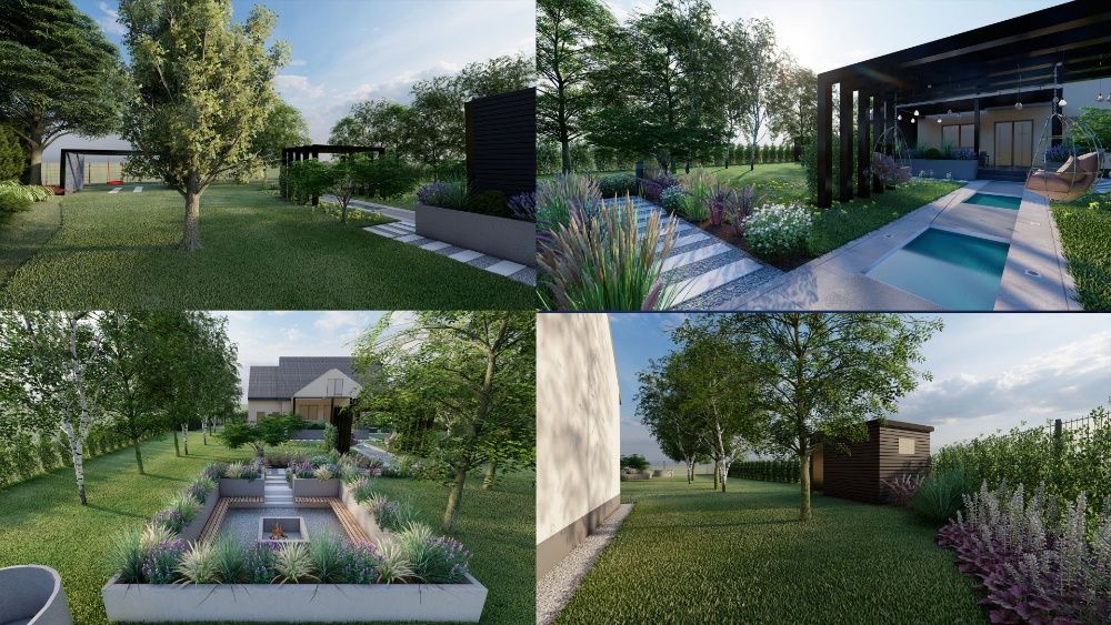 projekt ogrodu, zieleni,taras, architekt krajobrazu,ogród nowoczesny