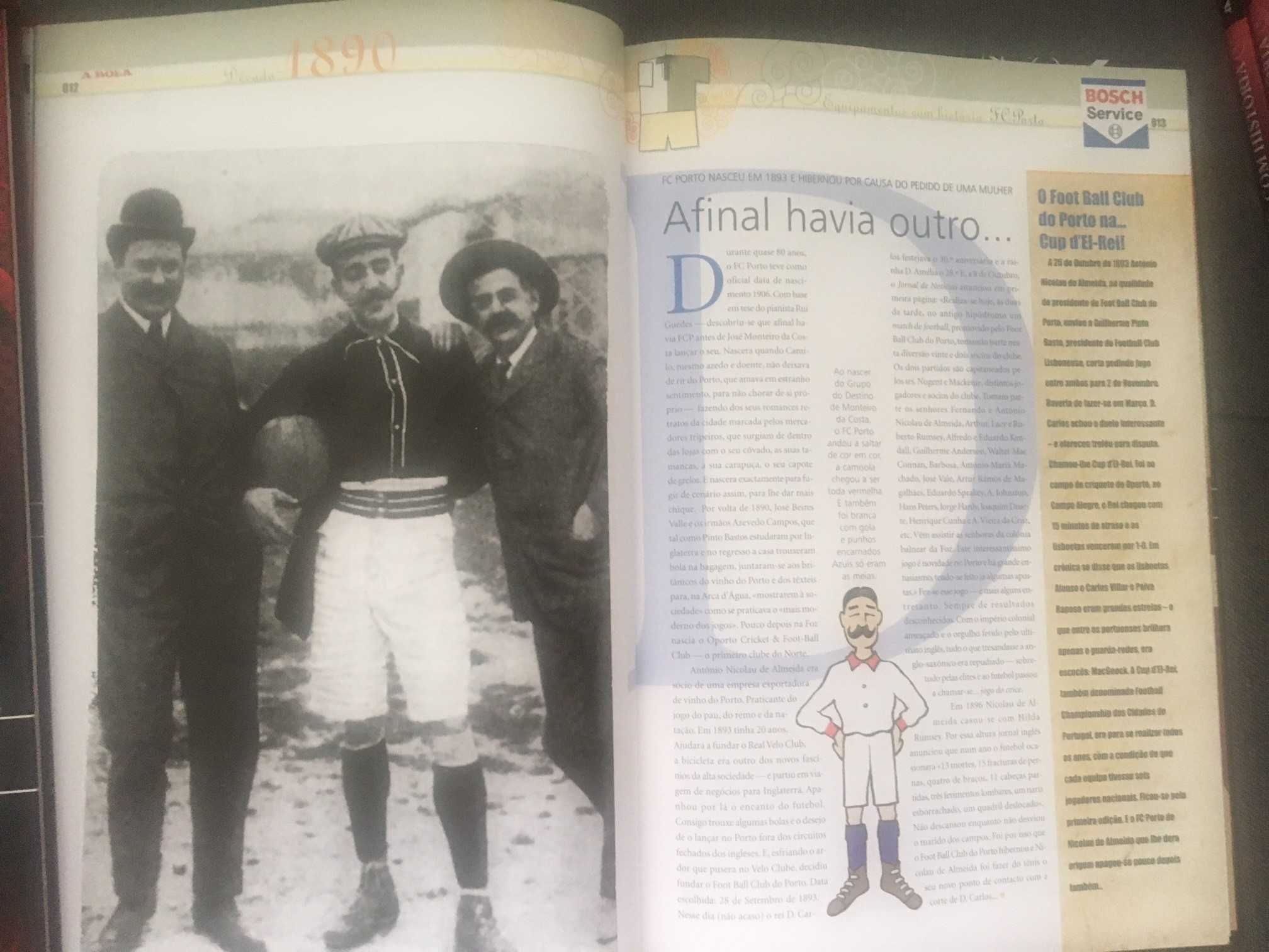 Futebol 5 volumes Equipamentos 3 grandes e seleção desde 1890 até 2000