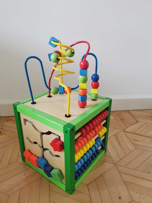 Drewniany wielofuncyjny sorter - pomoc Montessori