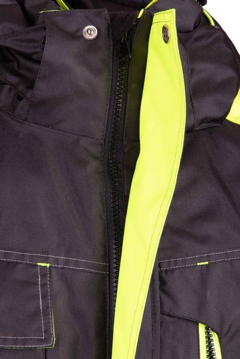 Kurtka Robocza Ocieplana zimowa Odblaskowa z kapturem XXXL s-5xl