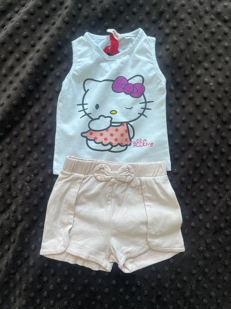 Letni zestaw szorty i bluzeczka hello Kitty