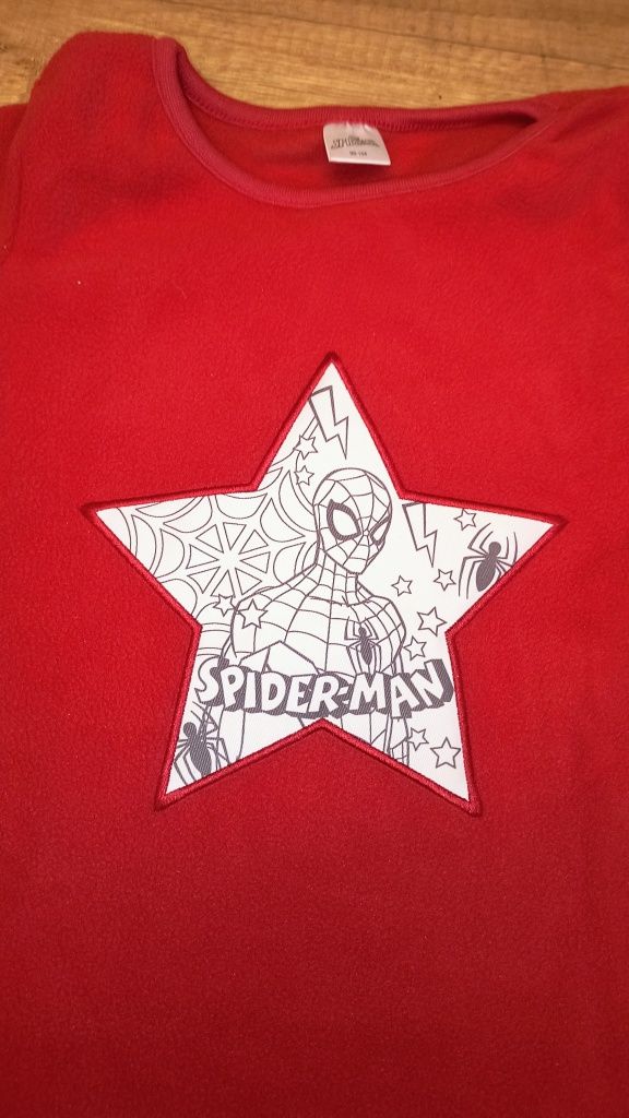 Długi rękaw Spiderman z flamastrami w zestawie do kolorowania koszulki