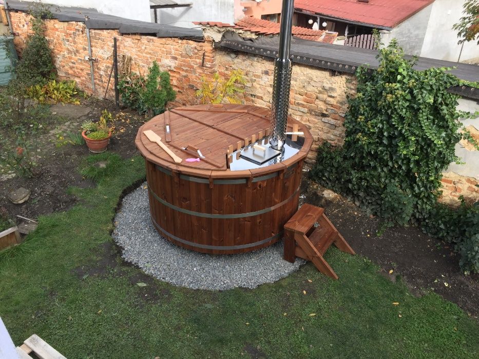 Balia z Thermowood Kąpielowa Bania Ruska Gorąca Beczka Wodna Hot Tub