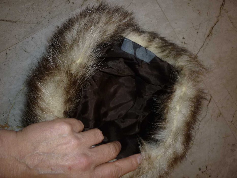 czapka skóra futro naturalne