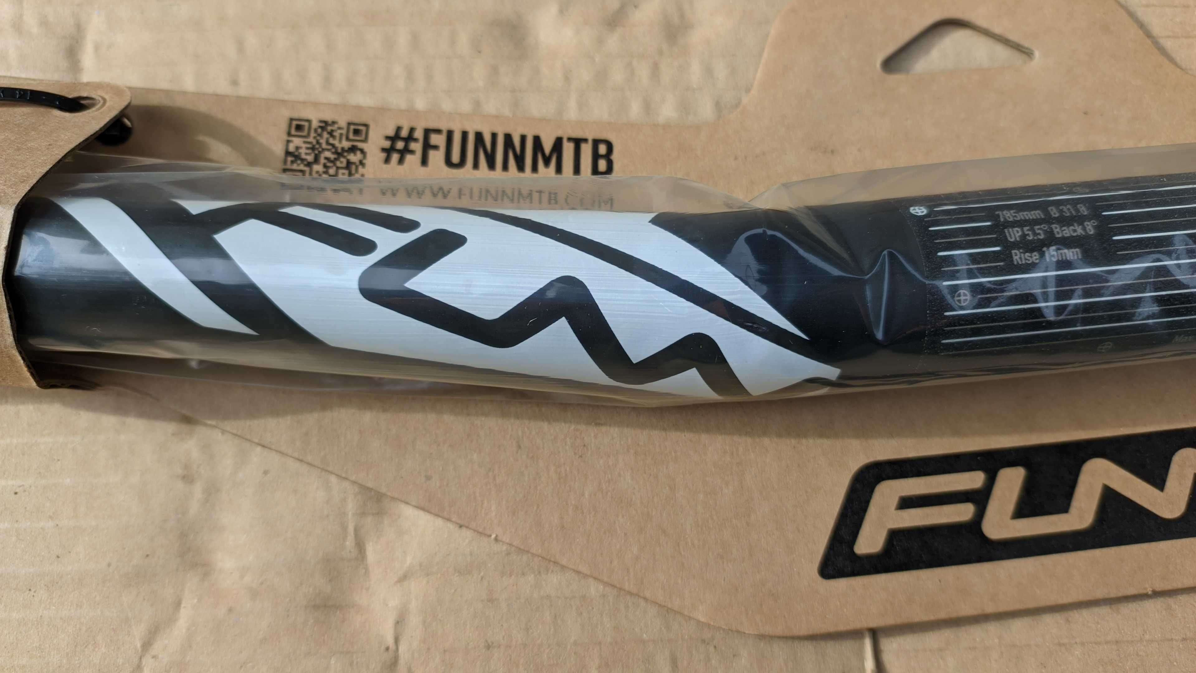 Guiador BTT em carbono FUNN Black Ace Carbon, novo