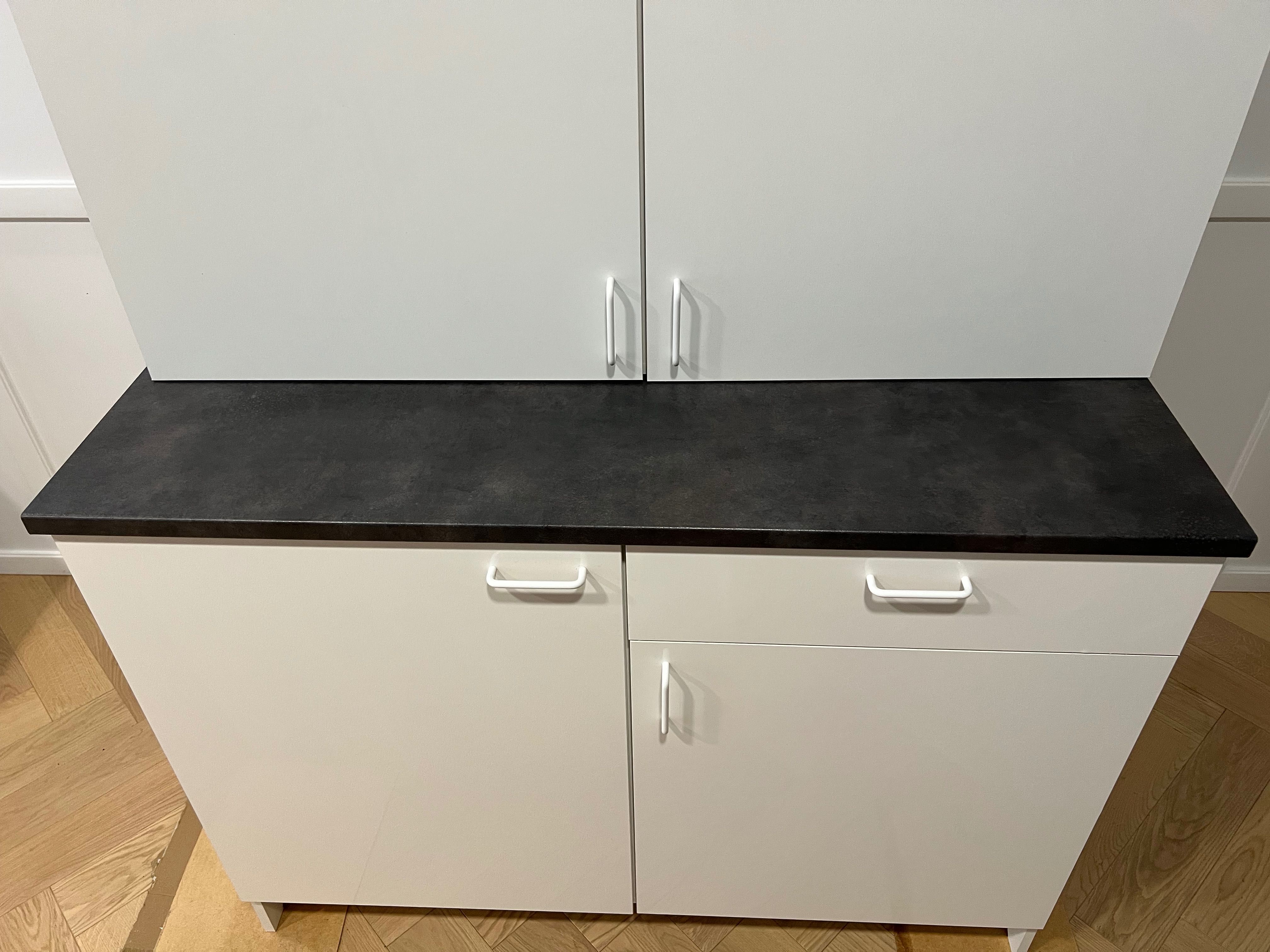 Szafki kuchenne zabudowa kuchenna biała Ikea
