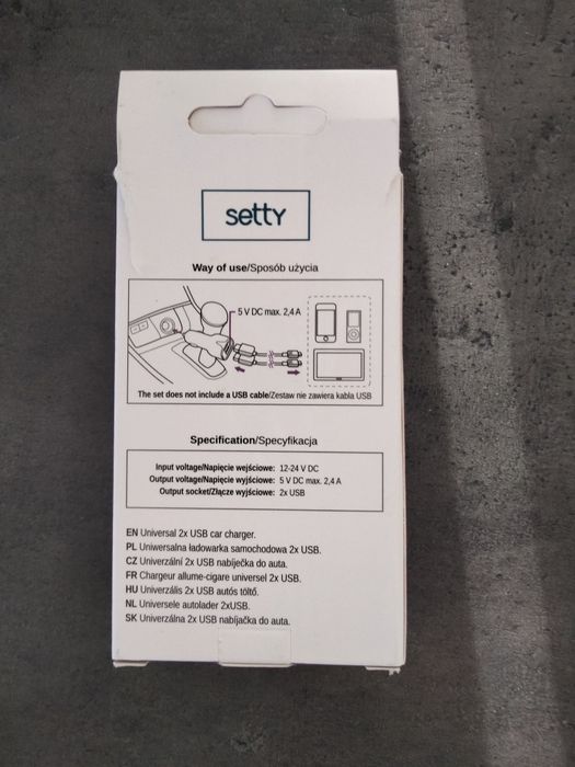 Ładowarka samochodowa USB