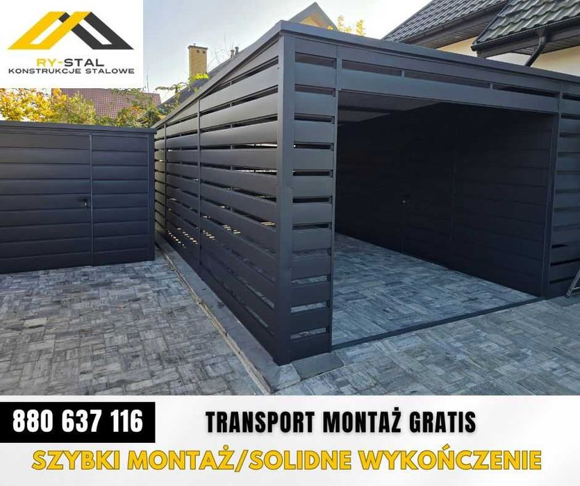 Wiata samochodowa,Garaż Blaszany, Hala, Pomieszczenie Gospodarcze