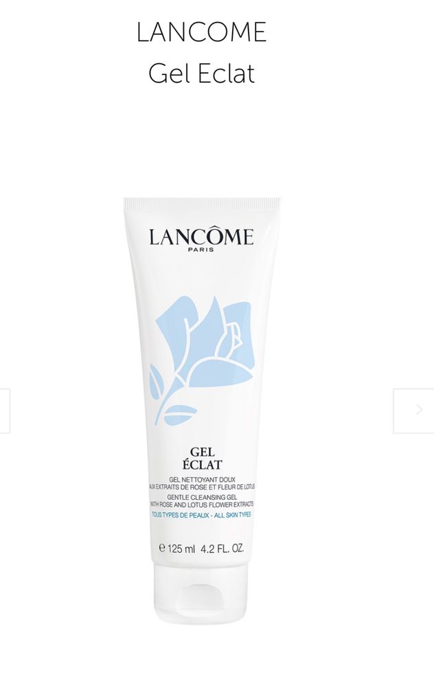 Lancome gel eclat очищуючий гель для всіх типів шкіри