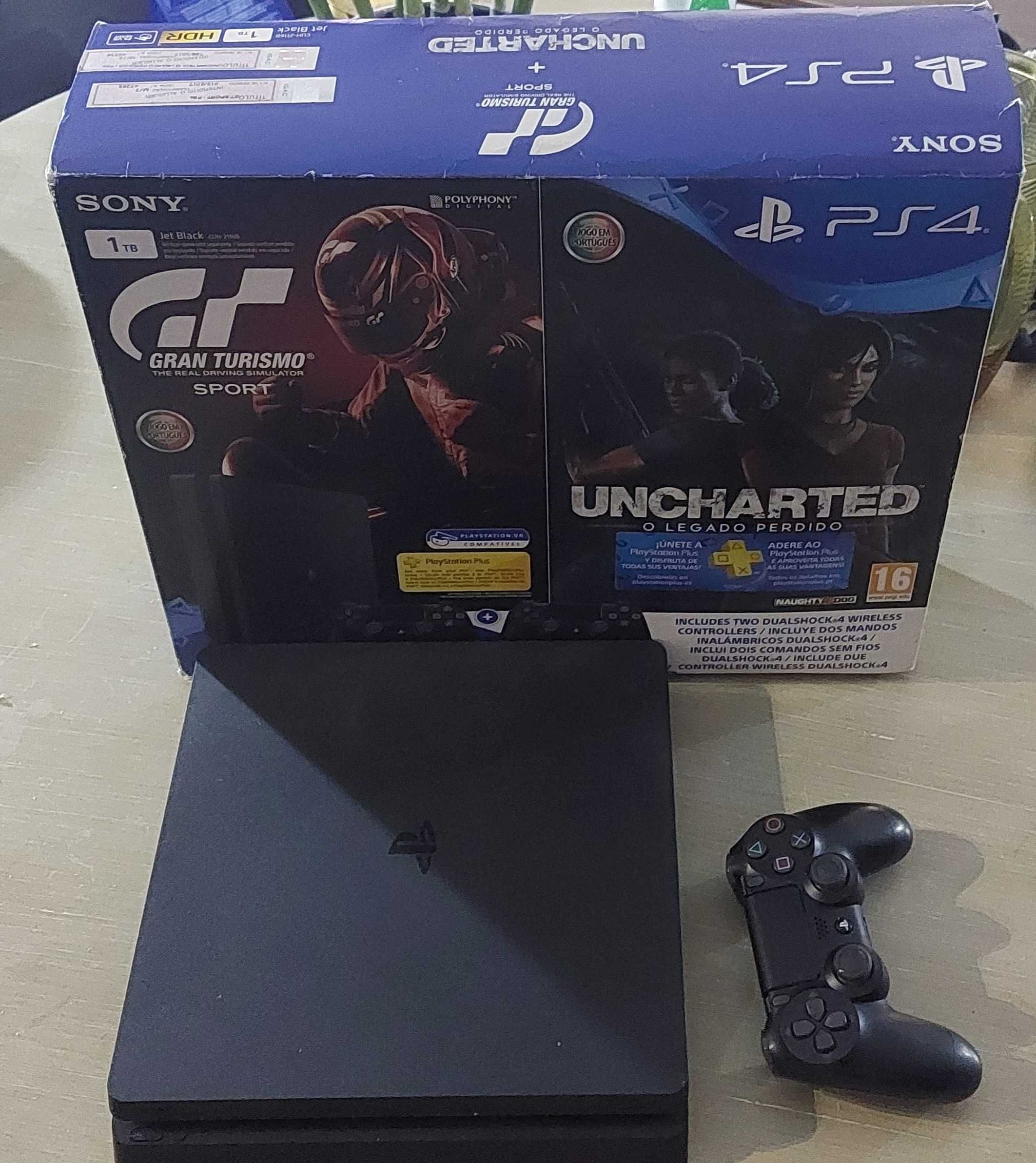 PS4 SLIM 1TB xom caixa