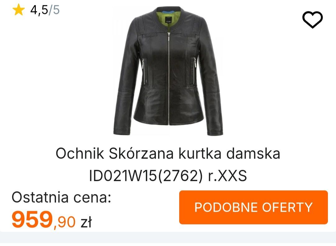 Kurtka skórzana Ochnik rozm XS
