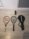 2 Rakiety Head i Wilson + pokrowiec + 2 piłki Head