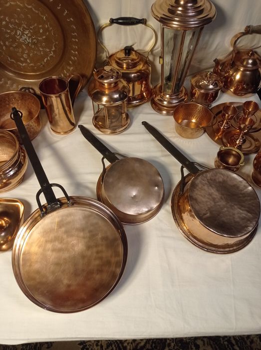 Медная винтажная посуда