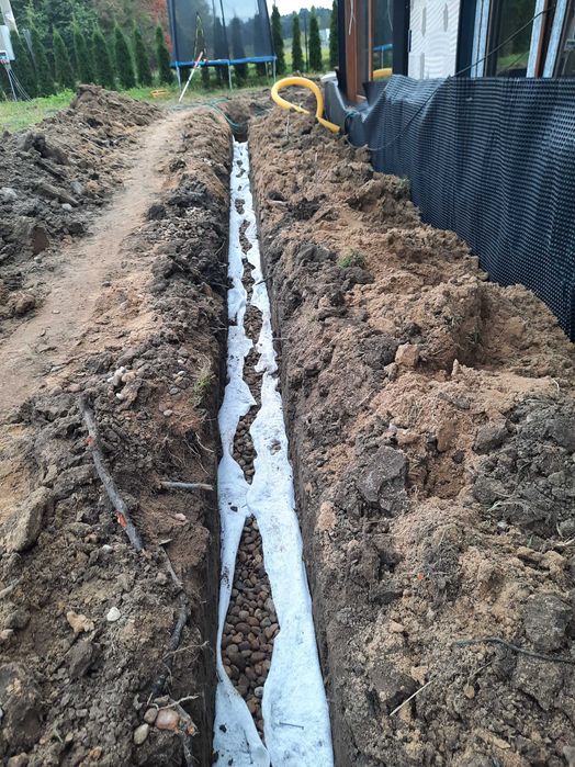 odwodnienia, koparka,roboty ziemne  ,szamba, minikoparka , transport