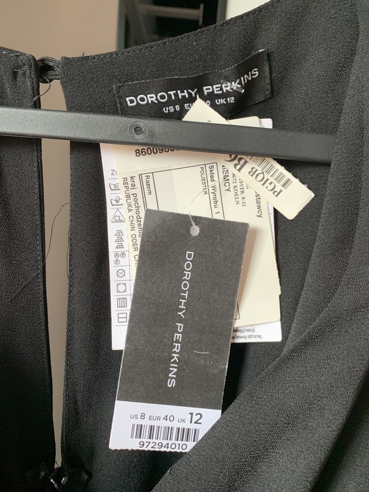 Dorothy Perkins "40" czarny kombinezon NOWY z metką