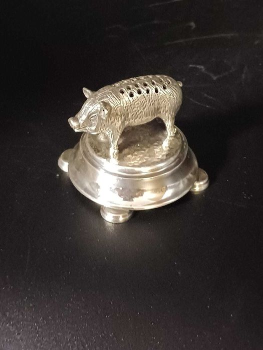 Paliteiro Antigo em Prata Portuguesa