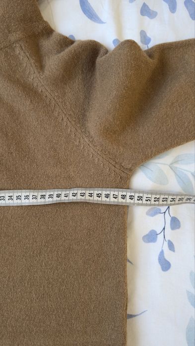 Karmelowa sweterkowa sukienka one size