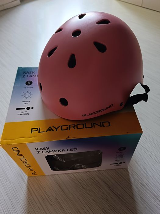 Kask z lampką LED dla dziewczynki
