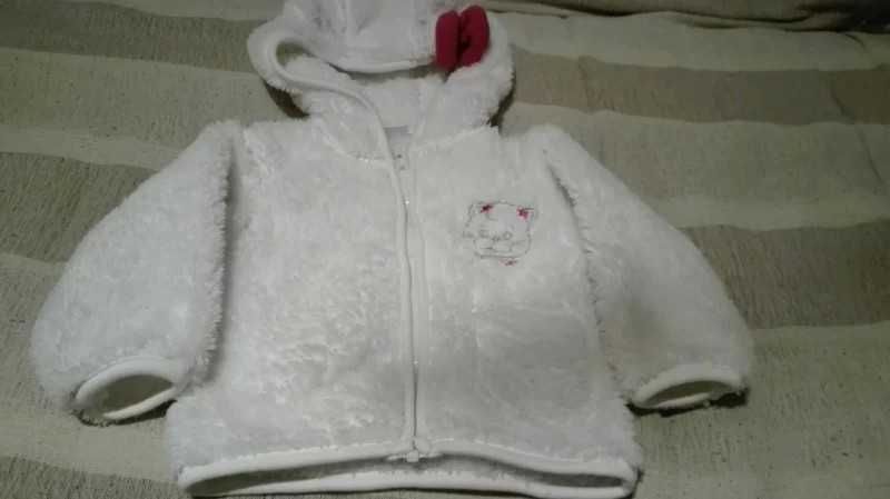 Bluza polarkowa z kotkiem firmy Ergee rozmiar 0-3 miesięcy
